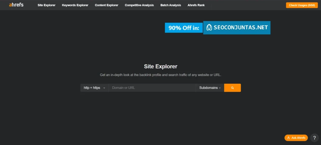 Análisis de SEO con Ahrefs Site Explorer
